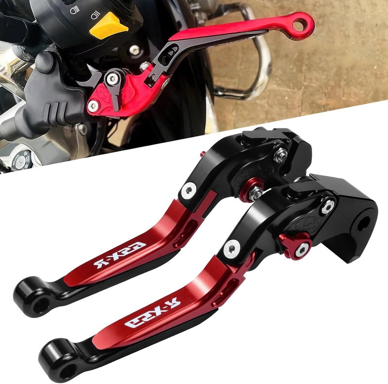 XIDAODIT for Suzuki GSXR 600 750(2006-2024) 1000R(2009-2024) GSX-R 1000(2005-2006) Motorcycle Clutch Lever Folding Extendable Adjustable Handlebars Brake and Clutch Levers Set(Red) - Image 3